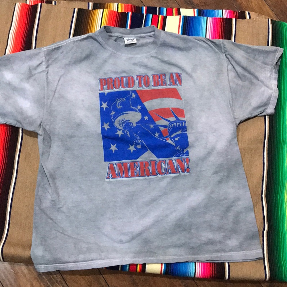 Vintage Proud To Be An American Shirt Hand Dyed Upcycled